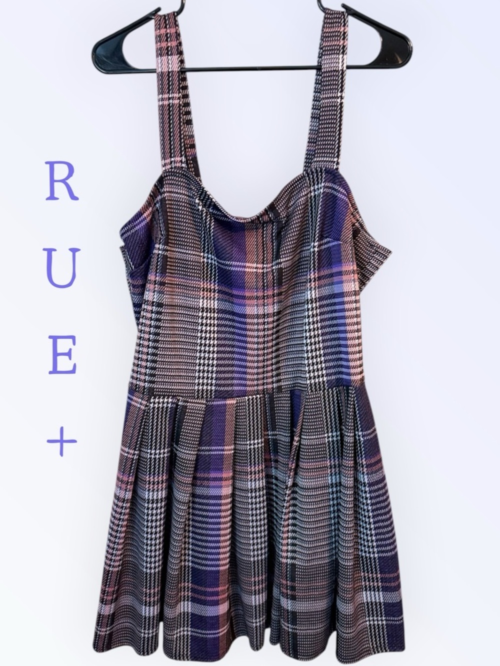 🌼RUE+ Purple Plaid Mini Dress